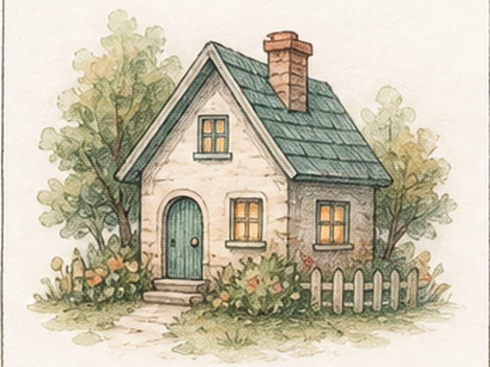 Cozy Tiny House drawing reference